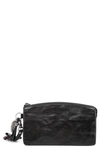 Old Trend Bluebell Leather Clutch In Black