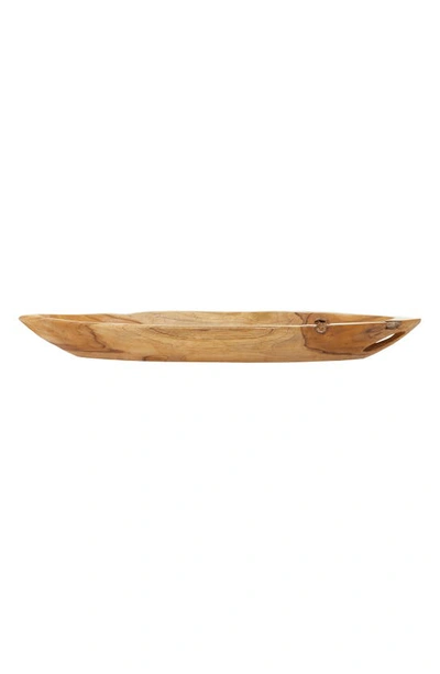 Sonoma Sage Home Brown Teak Wood Rustic Tray