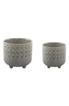 Flora Bunda Moon Phase 2-piece Pot Set In Glass Blue
