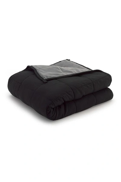 Ella Jayne Home Reversible Weighted Anti-anxiety Blanket In Grey/black