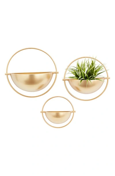 Vivian Lune Home Iron Wall Planter In Gold
