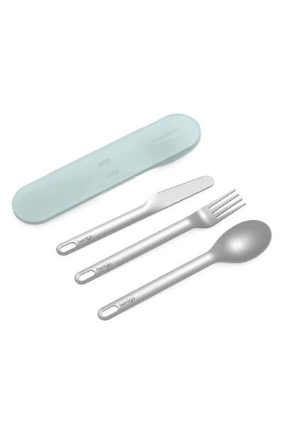 Bentgo Stainless Steel Travel Utensil Set In Aqua