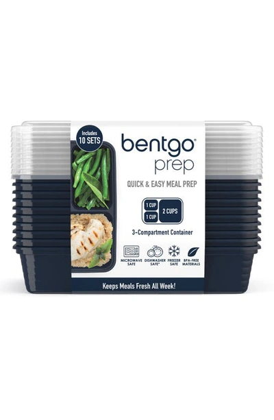 Bentgo Prep 3-compartment Meal Prep Containers In Navy Blue