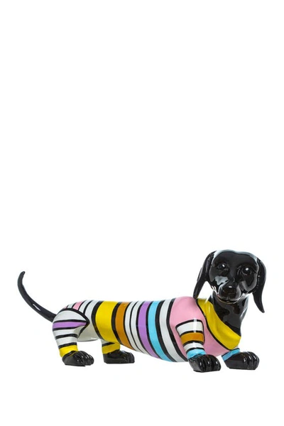 Interior Illusions Plus Stripe Dachshund Dog In Multi-color