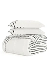 Homespun Premium Ultra Soft Diamond Stripe Down-alternative Comforter Set In Grey