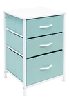 Sorbus 3 Drawer End Table In Aqua