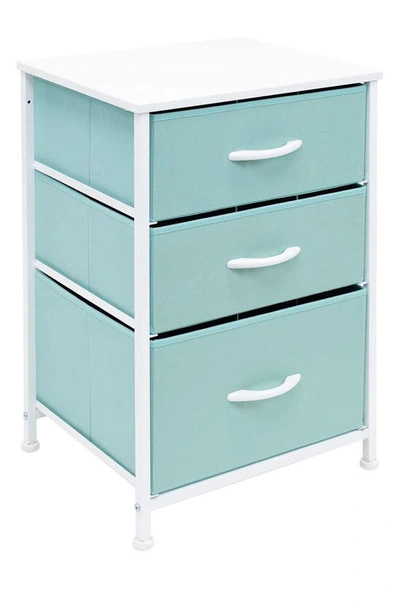 Sorbus 3 Drawer End Table In Blue