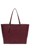 Thacker Kay Leather Tote In Dark Cherry