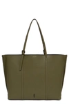 Thacker Kay Leather Tote In Moss