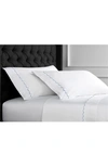 Melange 600tc Scallop Trim 3-piece Duvet Set In Navy