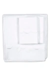 Melange 600tc Scallop Trim 3-piece Duvet Set In White