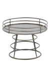 SONOMA SAGE HOME INDUSTRIAL IRON ROUND GREY TRAY STAND