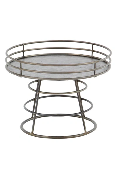 Sonoma Sage Home Industrial Iron Round Grey Tray Stand