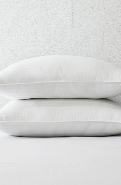 Homespun Home Spun Plush Down Alternative Gel Fiber Pillows In White