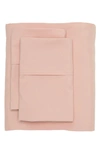 Homespun Solid Sheet 4-piece Set In Rose