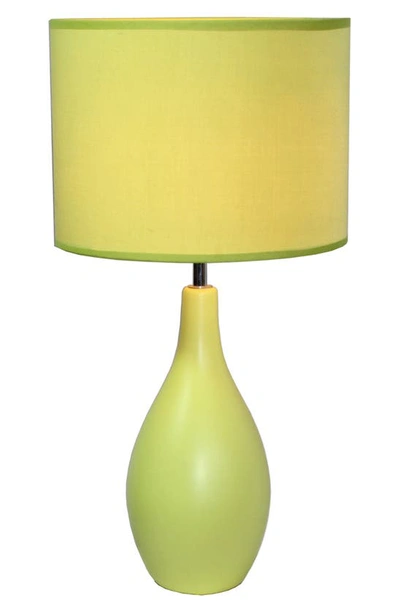 Lalia Home Bowling Pin Ceramic Base Lamp In Green