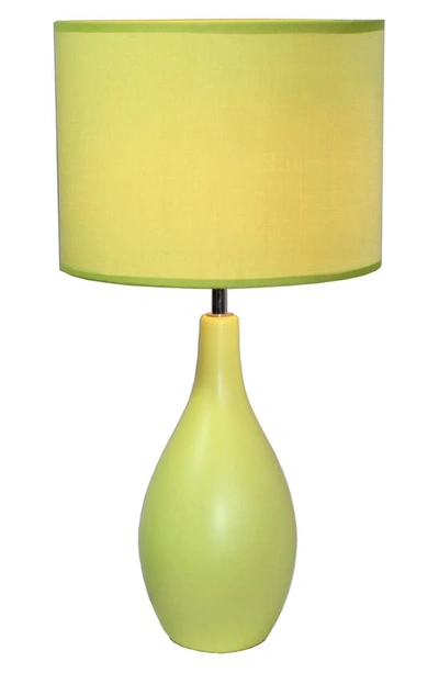 Lalia Home Laila Home Oval Bowling Pin Base Ceramic Table Lamp In Green