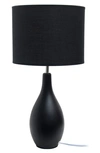 Lalia Home Bowling Pin Ceramic Base Lamp In Black