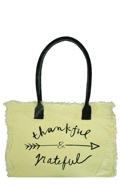 Vintage Addiction Recycled Canvas Tote In Yellow