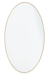 GINGER BIRCH STUDIO GOLD WOOD OVAL WALL MIRROR