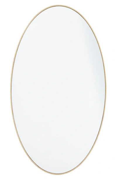 Ginger Birch Studio Gold Wood Oval Wall Mirror