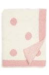 Nordstrom Rack Kids'  Cozy Print Blanket In White Coconut Spaced Dot