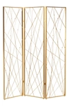 VIVIAN LUNE HOME TALL GOLD METAL ABSTRACT PATTERN ROOM DIVIDER