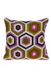 PARKLAND COLLECTION ACIA MULIT-COLOR HEXAGON ACCENT PILLOW