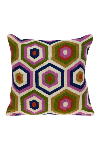 Parkland Collection Acia Mulit-color Hexagon Accent Pillow In Multicolored