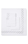 Melange 600tc Rope Embroidered 2-piece Duvet Set In Grey