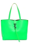 Rebecca Minkoff Megan Leather Tote In Neon Green