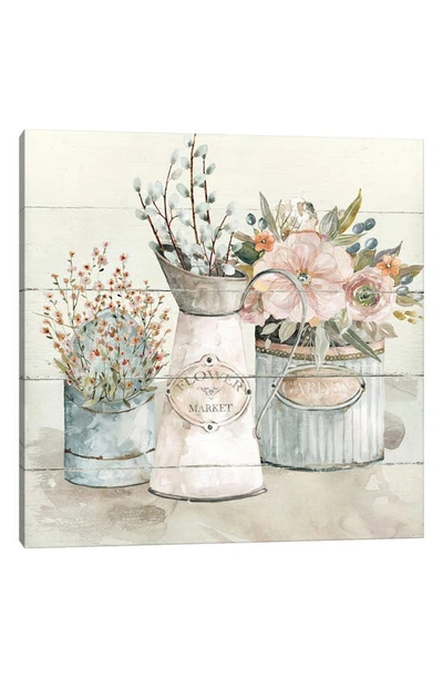 Icanvas 'shiplap Flower Market' By Carol Robinson Canvas Wall Art In Multi