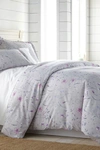 Southshore Fine Linens Luxury Premium Floral Collection Duvet Cover Set In Gray