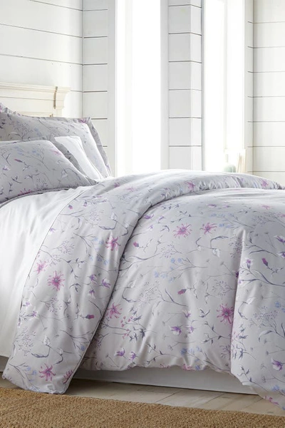 Southshore Fine Linens Luxury Premium Floral Collection Duvet Cover Set In Gray
