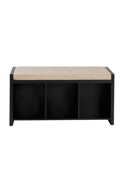 Honey-can-do 3-cube Storage Bench In Black