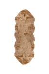 Luxe Gordon Faux Fur Throw In Tan