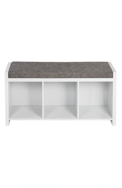 Honey-can-do Cube Organizer Bench In White