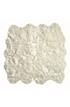 Luxe Gordon Faux Sheepskin Fur Rug In Off White