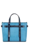 Old Trend Women's Genuine Leather Westland Minit Tote Bag In Turquoise