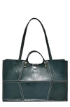 Old Trend Rosa Leather Tote In Teal