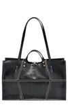 Old Trend Rosa Leather Tote In Black