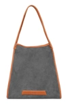 Old Trend Pine Hill Leather Tote In Grey