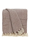 Parkland Collection Thor Casual Beige 52" X 67" Woven Handloom Throw