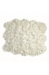 Luxe Gordon Faux Fur Rug In Off White