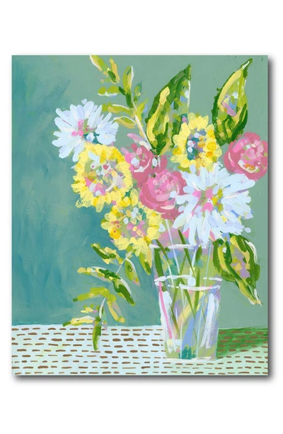 Courtside Market Pastel Blossoms Wall Art In Blue/ Green