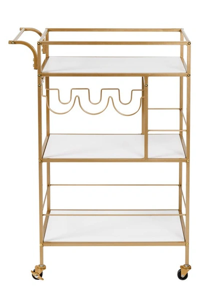Honey-can-do 3-tier Rolling Bar Cart In Gold