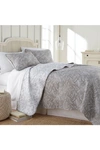 Southshore Fine Linens Winter Brush Reversible Quilt Set In Steel Grey