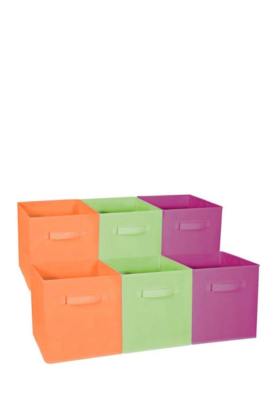 Sorbus 6pc Multi Storage Bundle With Drawer And Closet Bi In Purple/green/orange
