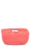 Vince Camuto Harlo Shoulder Tote In Ultra Coral Woven Scale Print