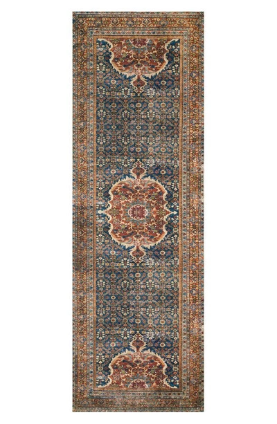 Loloi Ii Layla Rug In Cobalt Blue / Spice